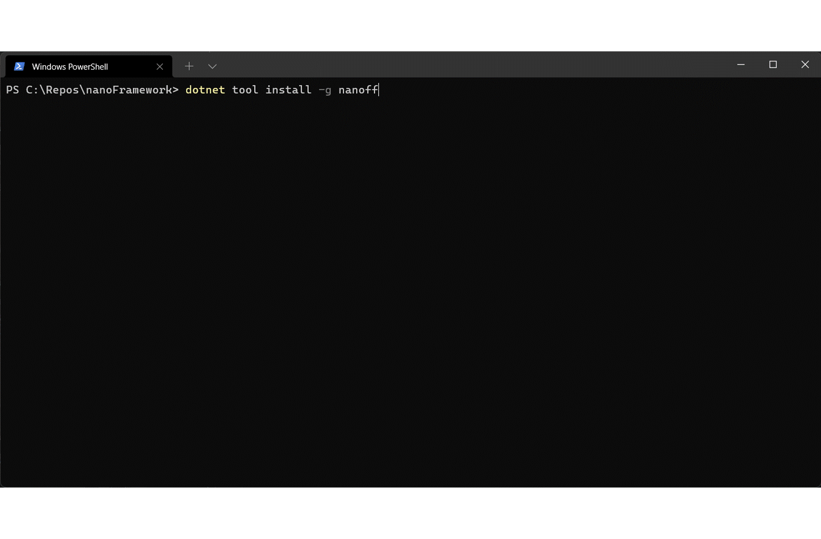 Installing nanoff and flashing